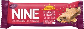 Nine Peanut & Raisin Breakfast Seed Bar 50g