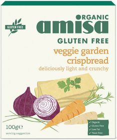 Amisa Organic Veggie Garden Crispbread (Gluten Free) 100g
