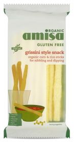 Amisa Organic Grissini style snack - rice & corn 100g x6