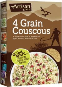 Artisan Grains Four Grain Couscous (Wholewheat, Spelt, Maize and Kamut Grains) 200g x6