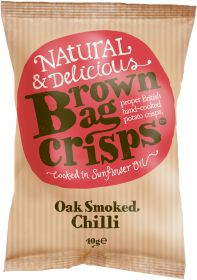 Brown Bag Crisps Oak Smoked Chilli 40g x20