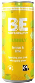 Be Bubbly Fairtrade Lemon and Lime Drink 250ml x24
