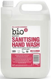 Bio-D Geranium Sanitising Hand Wash 5L x4