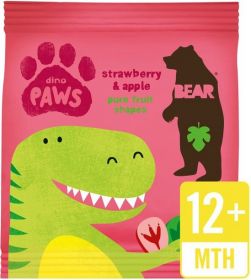 Bear Pure Fruit Strawberry and Apple Dino Paws 20g x18