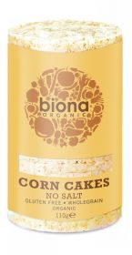 Biona Organic Corn Cakes no salt 100% Corn Wholegrain 110g x12