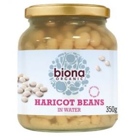 Biona Organic Haricot Beans in Jar 350gx6