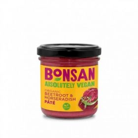 Bonsan Organic Beetroot & Horseradish Pate - Vegan 130gx6