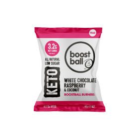 Boostball Burner Raspberry, White Choc & Coconut Keto 40g