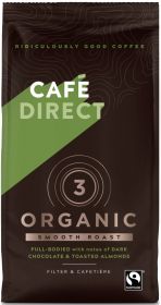 Cafedirect Fair Trade & Organic Smooth Roast & Ground Coffee (*Strength 3) 227g x6