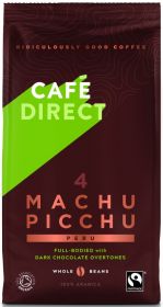 Cafedirect Fair Trade & Organic Machu Picchu Peru Coffee Whole Beans 227g x6