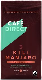 Cafedirect Fair Trade Kilimanjaro Tanzania Coffee Beans 227g x6