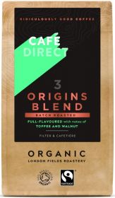 Cafedirect Fair Trade & Organic Origins Blend Roast Ground Coffee 227g x6