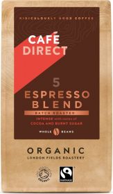 Cafedirect Fair Trade & Organic Espresso Blend Whole Beans Coffee 227g x6