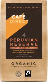 Cafedirect Fair Trade & Organic Peruvian Reserve Ground Coffee 227g x6