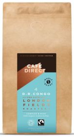 Cafedirect FT Organic LF Congo Whole Beans 6x1kg