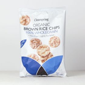 Clearspring Organic Brown Rice Chips - 100% Wholegrain 8 x60g
