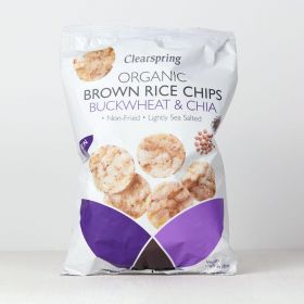 Clearspring Organic Brown Rice Chips - Buckwheat & Chia 6 x80g