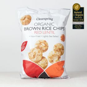 Clearspring Organic Brown Rice Chips - Red Lentil 8 x60g