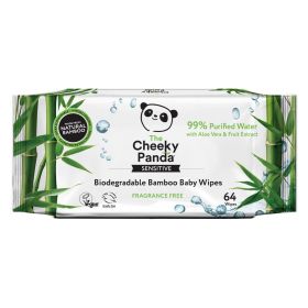Cheeky Panda Biodegradable Bamboo Baby Wipes 64's x24