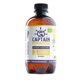 Captain Kombucha Pineapple Peach Splash Bio-Organic Bubbly Drink 400ml x12
