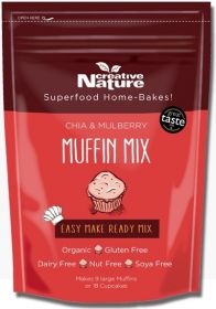 Creative Nature Superfoods Organic Chia and Mulberry Muffin Mix 400g x6 