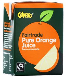 Calypso Fair Trade Pure Orange Fruit Juice 200ml x27