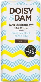 Doisy & Dam ORG Maca, Vanilla & Cacao Nibs Choc 25g