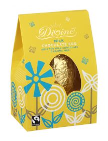 Divine Fair Trade Luxury Milk Chocolate Egg & Milk Caramel Chocolate 110g x6