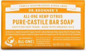 Dr Bronner Citrus Orange Bar Soap 140g