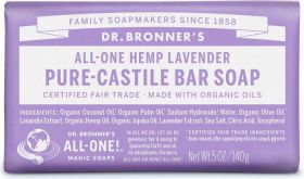 Dr Bronner Lavender Bar Soap 140g