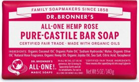Dr Bronner Rose Soap Bar 140g
