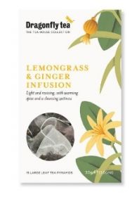Dragonfly Lemongrass & Ginger Tea Pyramid 15's x6