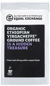 Equal Exchange Organic Ethiopian Yirgacheffe Roast & Ground Coffee 227g x8