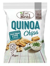 Eat Real Sour Cream and Chive Quinoa Chips 80g x10