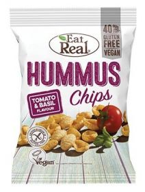 Eat Real Tomato and Basil Hummus Chips 135g x10