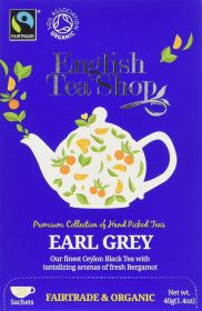 English Tea Shop Fair Trade and Organic Earl Grey Tea 40g (20's) x6