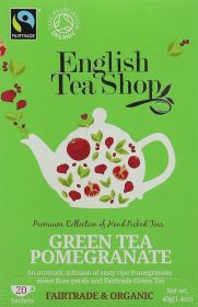 ** English Tea Organic & Fairtrade Pomegranate Green 40g (20s)