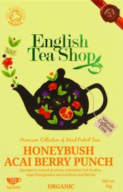 English Tea Shop Organic Honeybush Acai Berry Punch Tea 30g (20's) x6