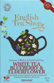 English Tea Shop Organic Blueberry and Elderflower White Tea 30g (20's) x6