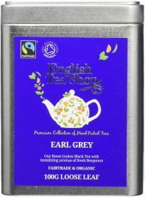 English Tea Shop Fair Trade and Organic Earl Grey Loose Leaf Tea 100g x6