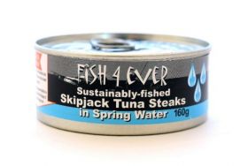 Fish 4 Ever Skipjack Tuna Steaks in Spring Water 160g