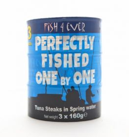 Fish 4 Ever tuna steaks in spring water (triple pack) 160g