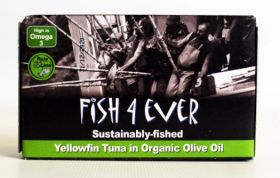 Fish 4 Ever Yellowfin Tuna in Organic Olive Oil 160g