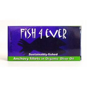 Fish 4 Ever Anchovy fillets in org E.V. olive oil 95g