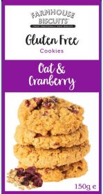 Farmhouse Gluten Free Oat & Cranberry Biscuits 150g