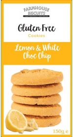 Farmhouse Gluten Free Lemon & White Choc Chip Biscuits 150g