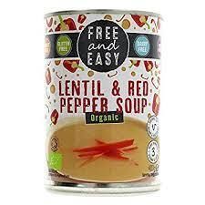 Free & Easy ORG Lentil & Red Pepper Soup 400g