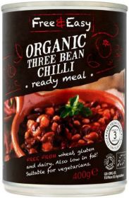 Free & Easy ORG Three Bean Chilli Ready Meal 400g