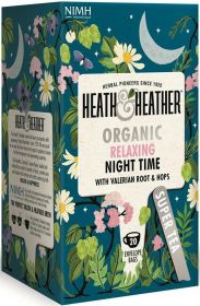 Heath & Heather Organic Morning Time - Guarana and Ginseng Enveloped Tea Bags 30g (20's) x6