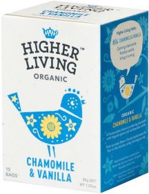 Higher Living ORG Chamomile& Vanilla Tea 30g (15's)